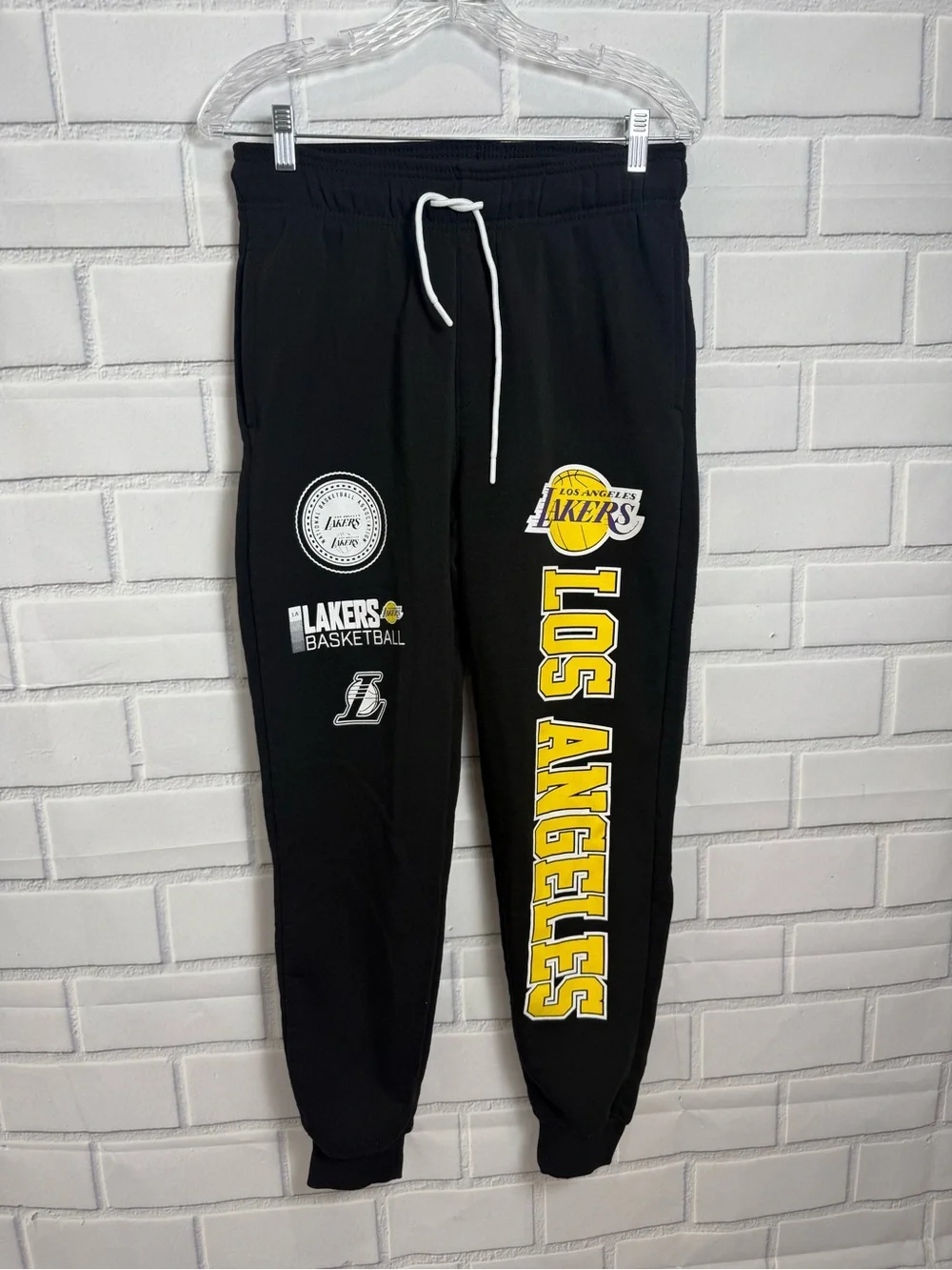 NBA Los Angeles Lakers Jogger Sweatpants Size S Black Athletic Pants